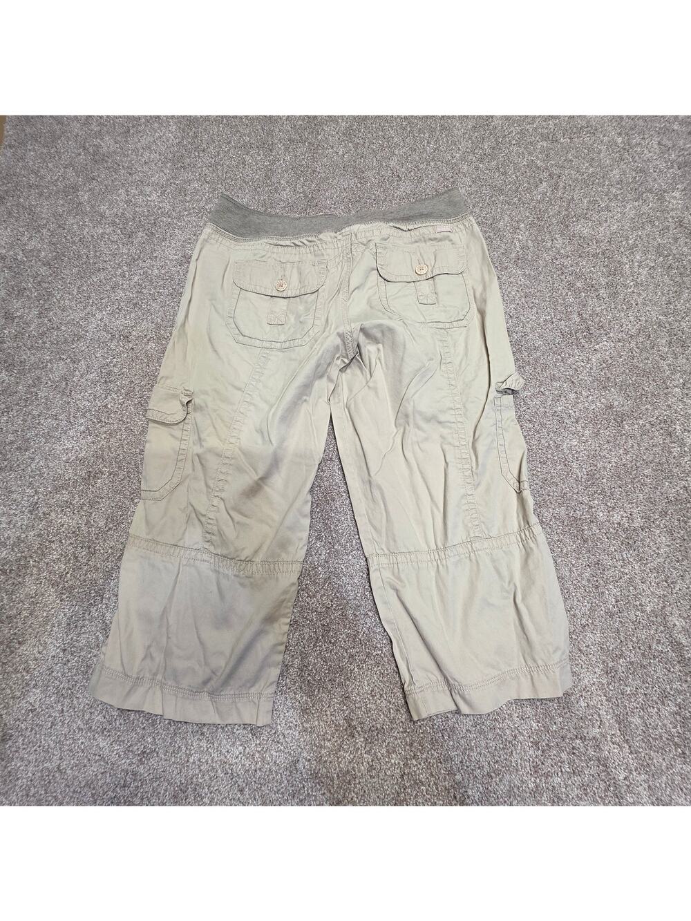 y2k 2000s indie sleaze Drawstring Summer Unionbay Cargo Capri Pants 9 low rise